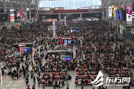 迎国庆返程大客流 上海铁路局今日预计发送旅客260万