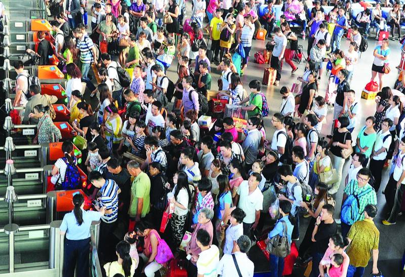 2016中秋铁路客流爆满